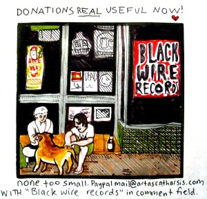 Black Wire Records - illustration by Lizzie Nagy